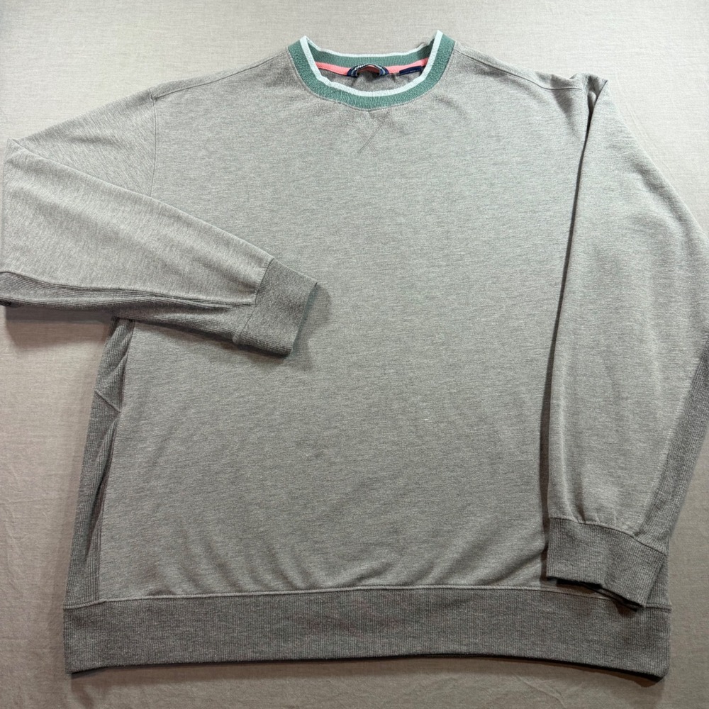 Chubbies Sweatshirt Mens XXL Grey Good Ringer Collar‎ Ribbed Side Panels Fleece